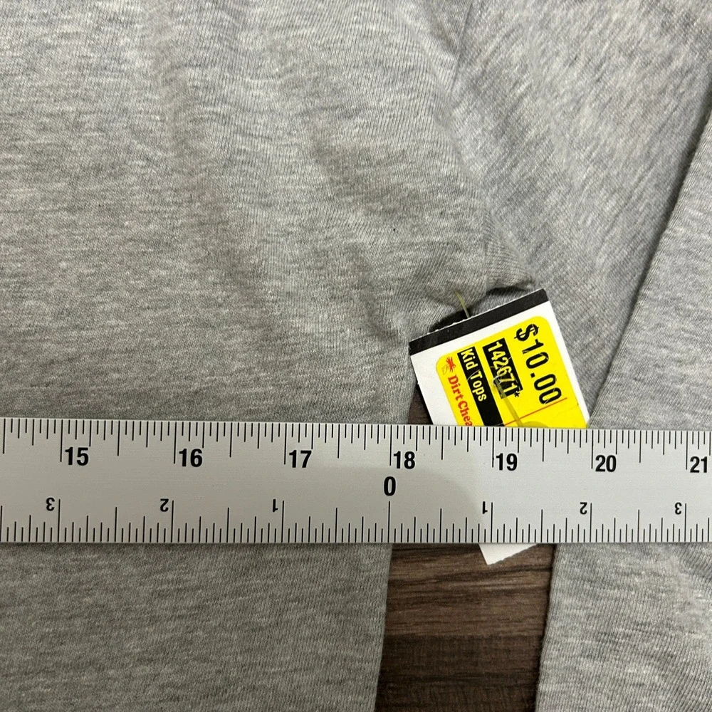 T&B Graphic Tee Kids L 10/12 Grey NEW Pwr To The Grls Long Sleeve Shirt Feminist
